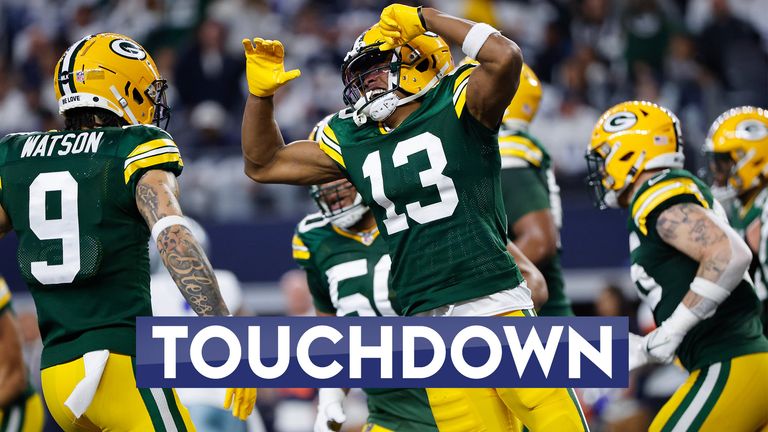 Green Bay quarterback Jordan Love somehow found Dontayvion Wicks for the 20-yard touchdown as the Packers continued to dominate in the first half versus the Dallas Cowboys.