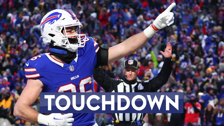 Josh Allen&#39;s incredible throw found Dalton Kincaid for the 29-yard touchdown as Buffalo extended their lead over Pittsburgh in the first quarter.