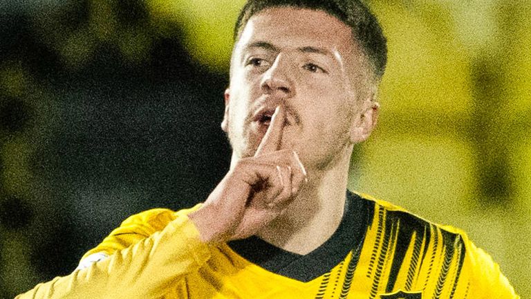 LIVINGSTON, SCOTLAND - JANUARY 30: Livingston's Daniel Mackay celebrates after scoring to make it 2-2 during a cinch Premiership match between Livingston and Ross County at the Tony Macaroni Arena, on January 30, 2024, in Livingston, Scotland. (Photo by Paul Devlin / SNS Group)