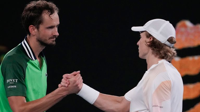 Daniil Medvedev fought back to keep his Australian Open hopes alive 
