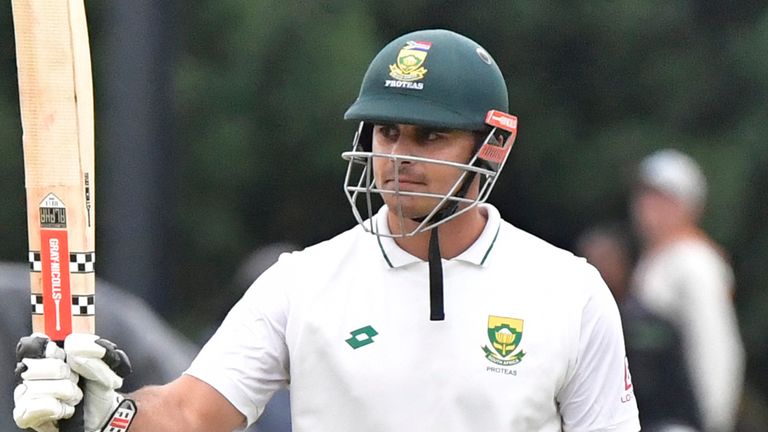 CENTURION, SOUTH AFRICA - DECEMBER 27:  David Bedingham of South Africa celebrates his 50 runs during day 2 of the 1st test match between South Africa and India at SuperSport Park on December 27, 2023 in Centurion, South Africa. (Photo by Sydney Seshibedi/Gallo Images).