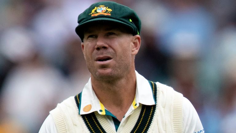 MELBOURNE, AUSTRALIA - DECEMBER 28: David Warner of Australiaduring Day 3 of the Boxing Day Test - Day 3 match between Australia and Pakistan at the Melbourne Cricket Ground on December 28, 2023 in Melbourne, Australia. (Photo by Dave Hewison/Speed Media/Icon Sportswire) (Icon Sportswire via AP Images)