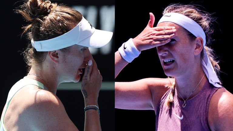 Elina Svitolina and Victoria Azarenka at the Australian Open