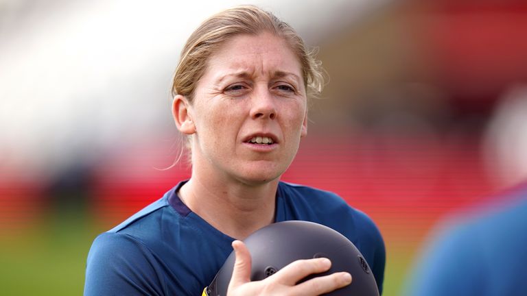 England Women's Nets Session - The 1st Central County Ground - Wednesday August 30 England's Heather Knight during a nets session at the 1st Central County Ground, Brighton and Hove.  Photo date: Wednesday August 30, 2023.