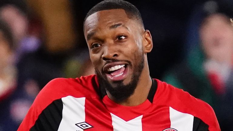 Brentford's Ivan Toney celebrates with his Man of the Match award after the Premier League match at the Gtech Community Stadium, London. Picture date: Saturday January 20, 2024.