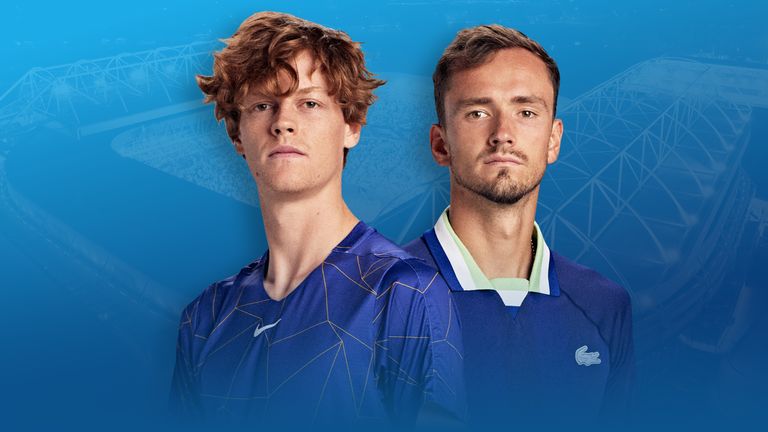 Jannik Sinner and Daniil Medvedev in the Australian Open men's final