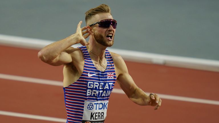 Kerr is known for wearing his Oakley sunglasses during races