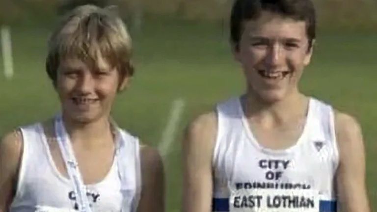 Teenagers Kerr (left) and Wightman who won trophies at Edinburgh Athletic Club after racing in the same race