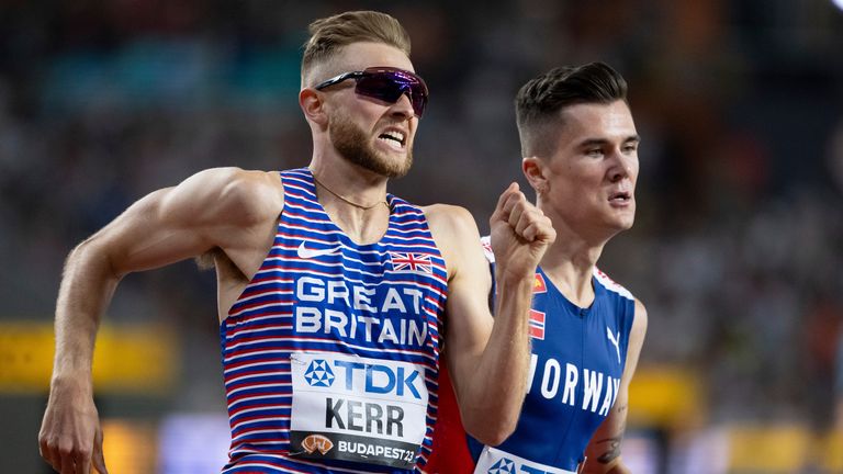 Kerr beat Jakob Ingebrigtsen in the 1500m final in Budapest