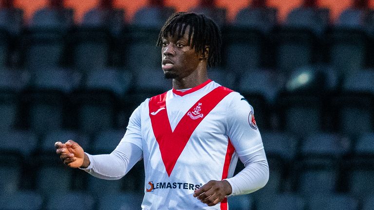Hibs youngster Kanayo Megwa is on loan at Airdrie 