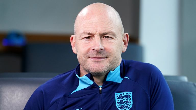 England U21 head coach Lee Carsley during a press conference at Finch Farm, Liverpool. Picture date: Monday November 20, 2023.