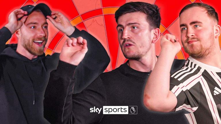 Manchester United's squad take on Luke Littler's darts challenge! 