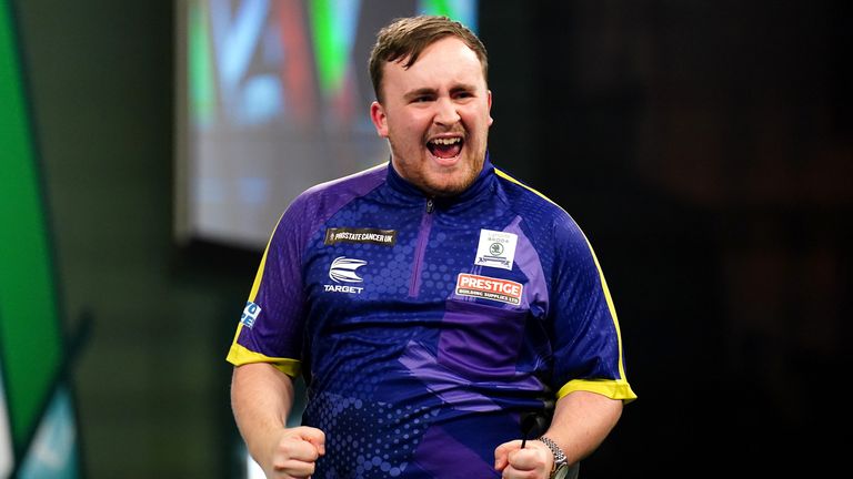 Luke Littler reacts during his match against Rob Cross (not pictured) on day fifteen of the Paddy Power World Darts Championship at Alexandra Palace, London. Picture date: Tuesday January 2, 2024.