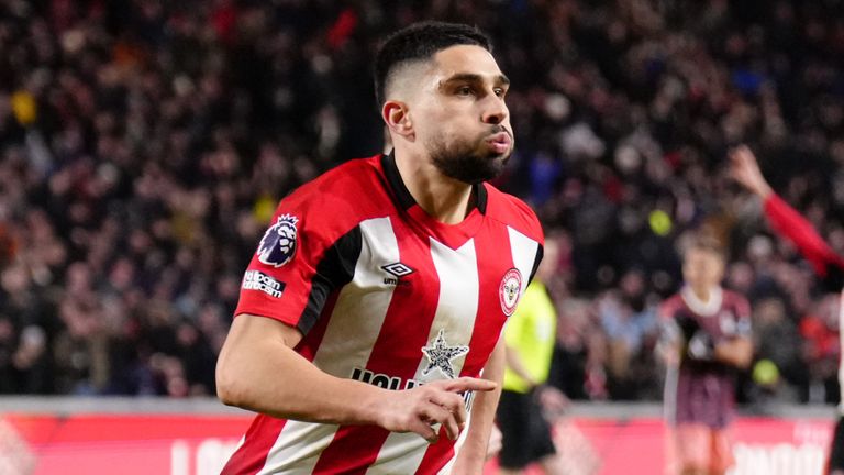 There were appeals for handball against Maupay