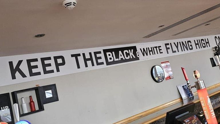 Photos of a number of banners promoting pro-Newcastle slogans in a Stadium of Light hospitality area were leaked on social media on Thursday