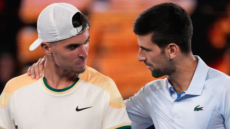 Novak Djokovic beats Dino Prizmic at Australian Open (Associated Press)