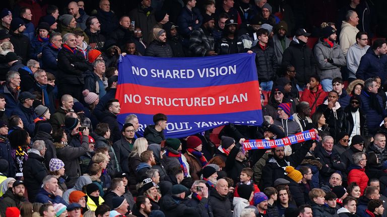 Palace fans made their feelings known on Saturday