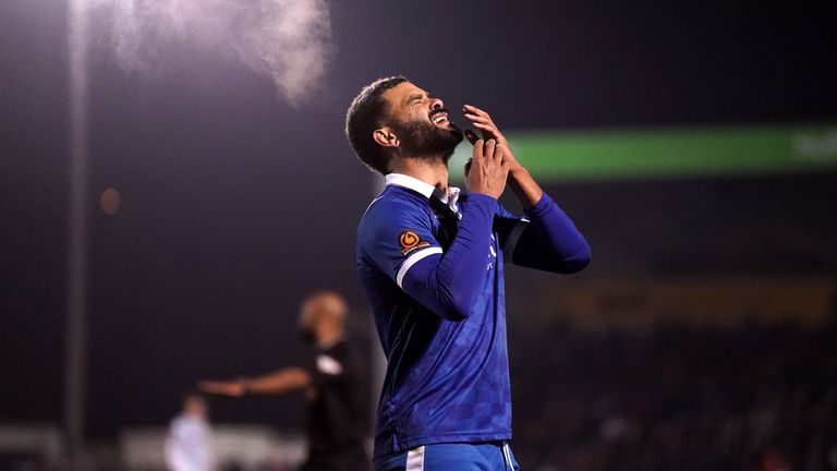 Eastleigh's Paul McCallum shows his dejection