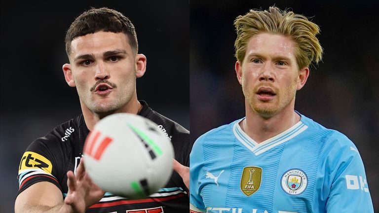 Nathan Cleary and Kevin De Bruyne - credit Getty/AP Photo