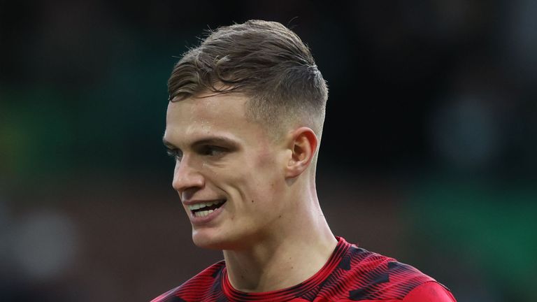 GLASGOW, SCOTLAND - JANUARY 27: County's George Wickens during a cinch Premiership match between Celtic and Ross County at Celtic Park, on January 27, 2024, in Glasgow, Scotland. (Photo by Ross MacDonald / SNS Group)