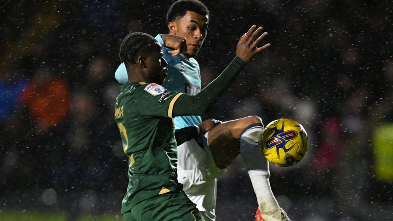 Ryan Andrews of Watford scores their sides third goal