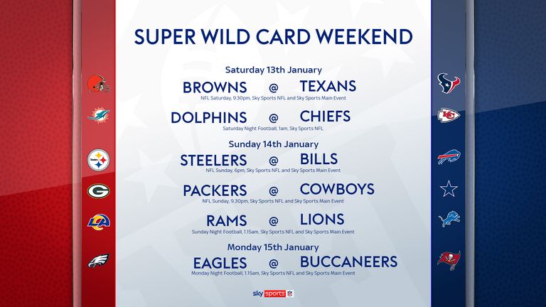 Watch Super Wild Card weekend live on Sky Sports!