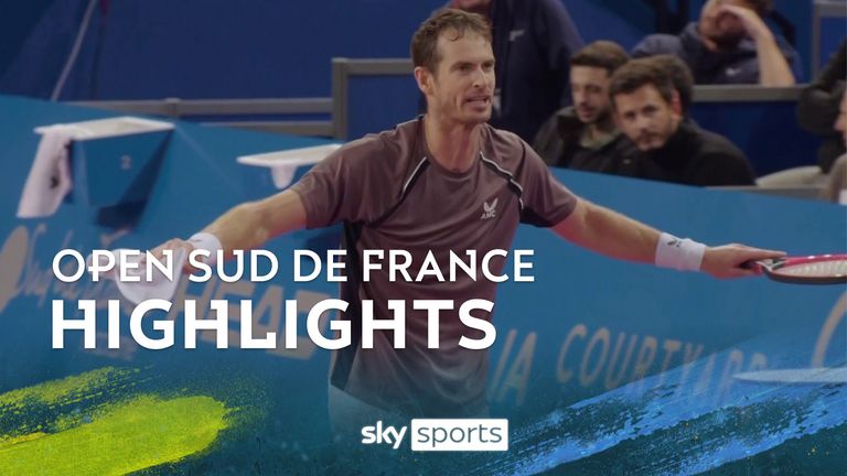 The best of the action from Andy Murray&#39;s match against home hope Benoît Paire in the last 32 at the Open Sud de France.