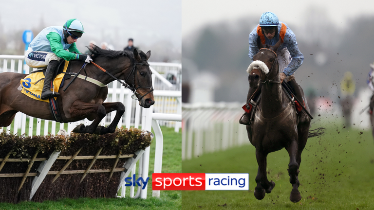 Marie's Rock and You Wear It Well clash in the SBK Warfield Mares' Hurdle 