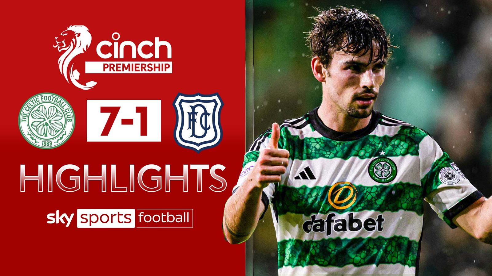 Celtic 7-1 Dundee | Scottish Premiership highlights | Football News | Sky Sports thumbnail