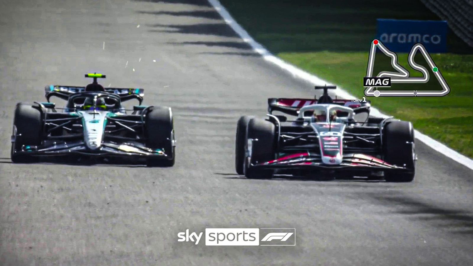 'We've got some racing!' | Lewis Hamilton and Kevin Magnussen go wheel ...