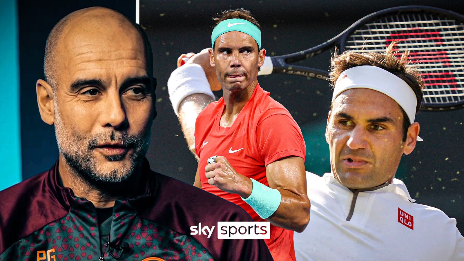 Pep Guardiola admires consistency of tennis ‘geniuses’ Rafa Nadal, Roger Federer and Novak Djokovic