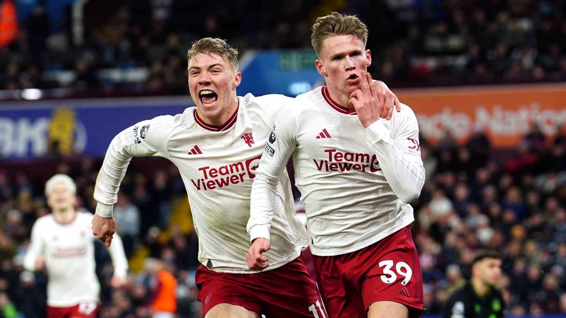 Man Utd blow Champions League race open with late winner at Villa