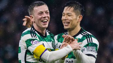 Celtic scored six goals in the first half in a rout of Dundee in the Scottish Premiership