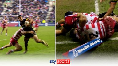Wigan's two INCREDIBLE World Club Challenge-winning tackles!