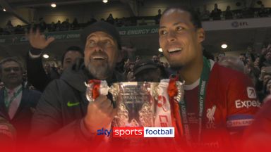 Let the celebrations begin! Liverpool lift Carabao Cup trophy