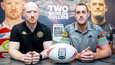Wigan captain Liam Farrell and Penrith's Isaah Yeo face off ahead of Saturday's World Club Challenge