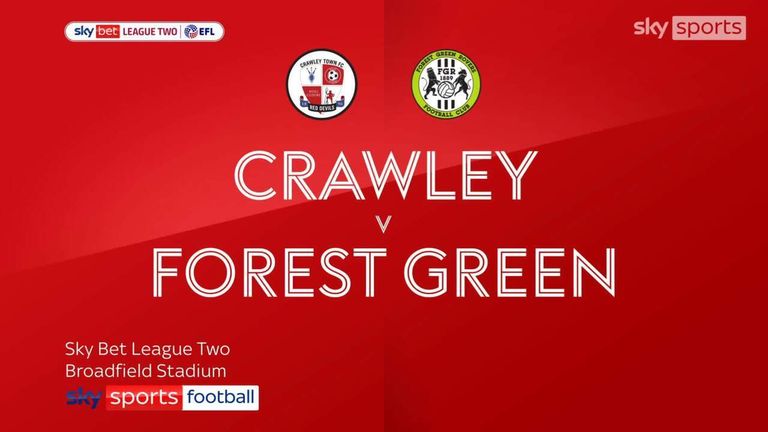 Crawley v 2025 forest green h2h