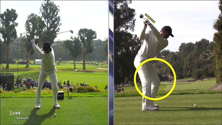 The PGA Tour live team take a closer look at Tiger Woods' swing during the Genesis Invitational and how it has evolved over time