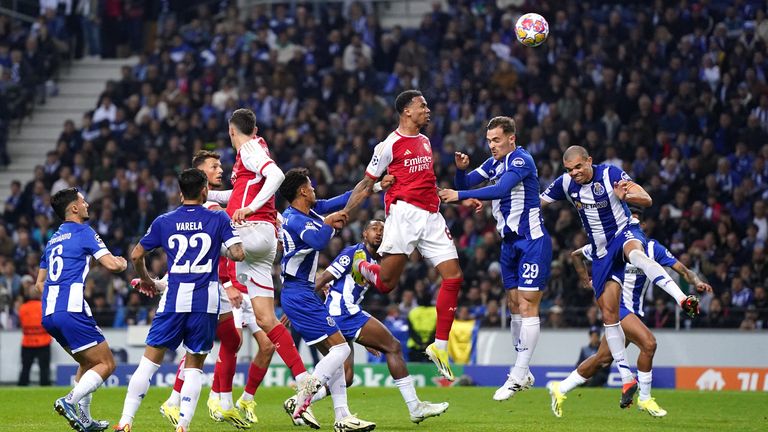 Gabriel headed over just moments before Porto's winner