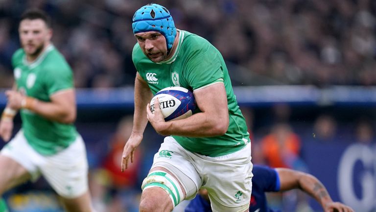Tadhg Beirne scored Ireland's second try after being brilliantly played in by Crowley 