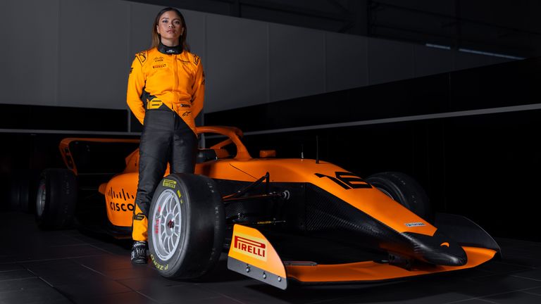 Bianca Bustamante will drive with a new McLaren livery in F1 Academy this season