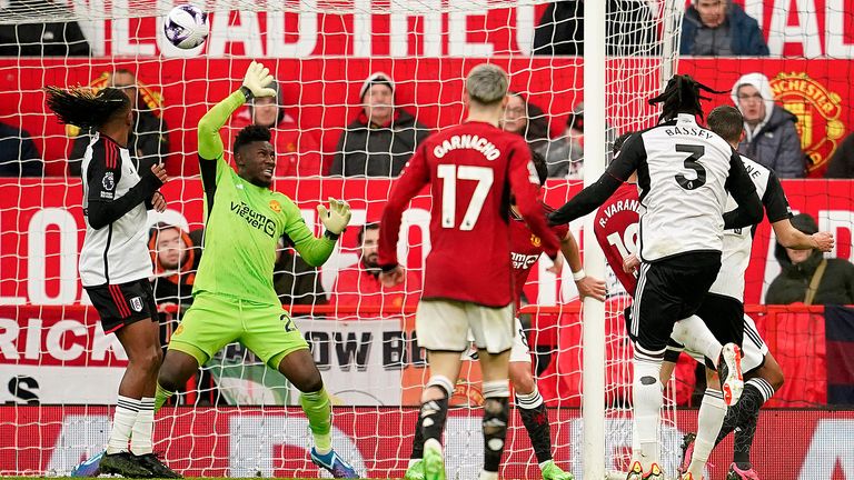 Calvin Bassey gives Fulham the lead at Old Trafford