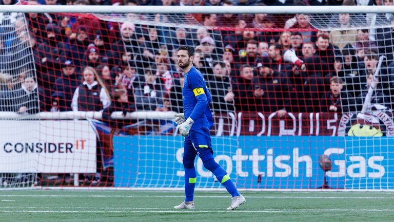 Craig Gordon made his comeback for Hearts in the Scottish Cup 