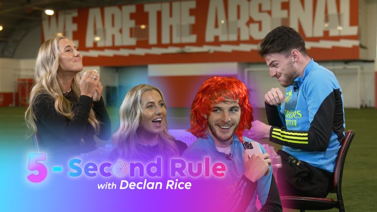 Phoning Saka in a wig! | 5-Second Rule with Declan Rice!