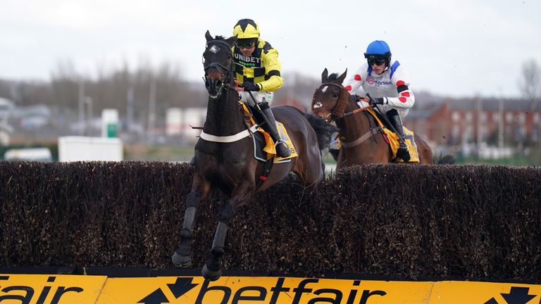Shishkin heads for home in front of Hitman in the Denman Chase