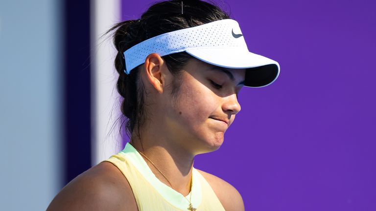 Emma Raducanu was knocked out in the first round of the Qatar Open