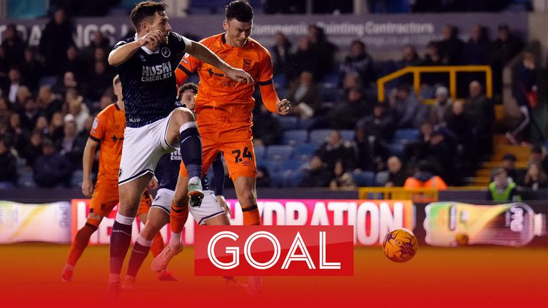 Ipswich Town led 3-0 at half-time against Millwall courtesy of Kieffer Moore's header.
