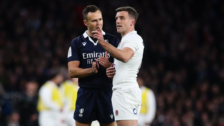 George Ford saw his first conversion controversially charged down