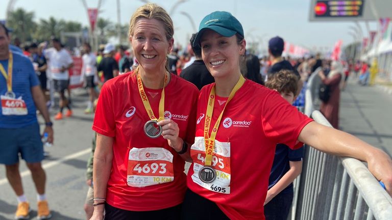 Gigi Salmon and Laura Robson 10k run in Doha