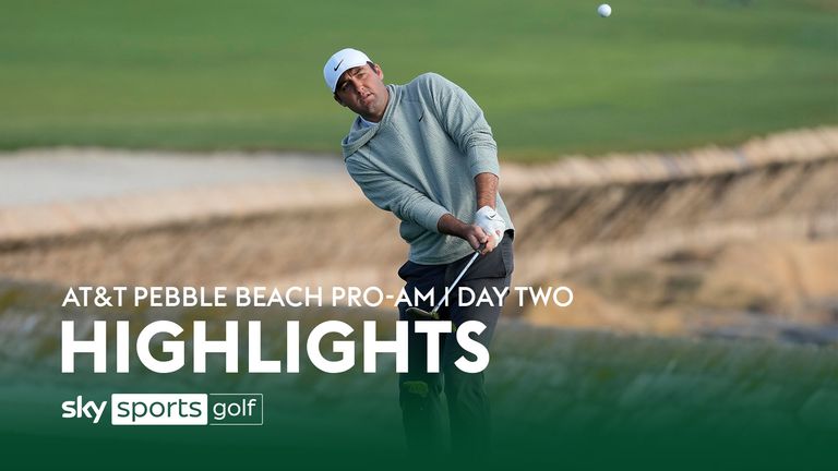 Highlights of the second round of the AT&T Pebble Beach Pro-Am from Pebble Beach Links in California.